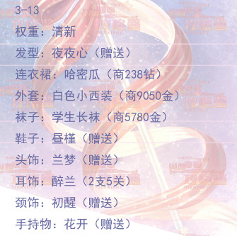 《闪耀暖暖》3-13关卡高分搭配介绍
