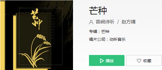 《抖音》试听歌曲芒种歌词解析