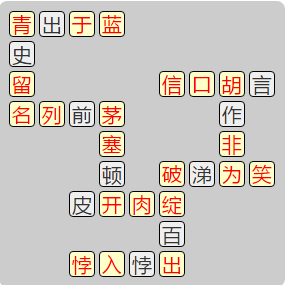 《成语小秀才》8131-8140答案汇总