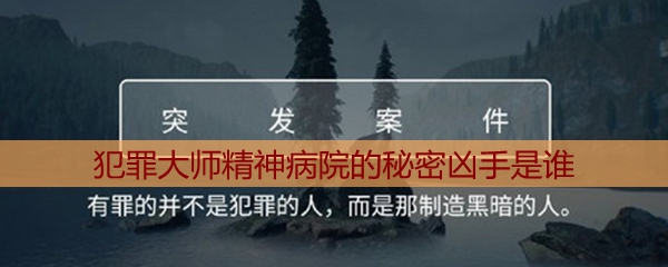 crimaster犯罪大师精神病院的秘密凶手是谁