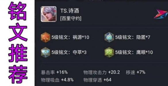《王者荣耀》百里守约一枪秒人流怎么搭配铭文出装