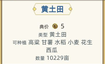 《古代人生》黄土田种植什么收益高
