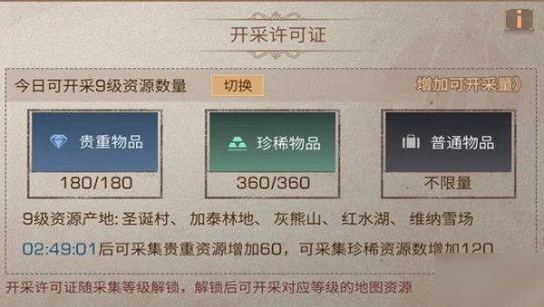 《明日之后》第三季采集许可证怎么获取