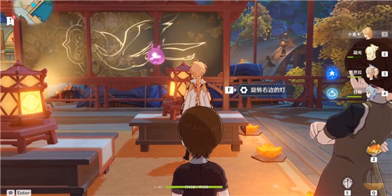 《原神》玲珑霄灯图之三怎么转