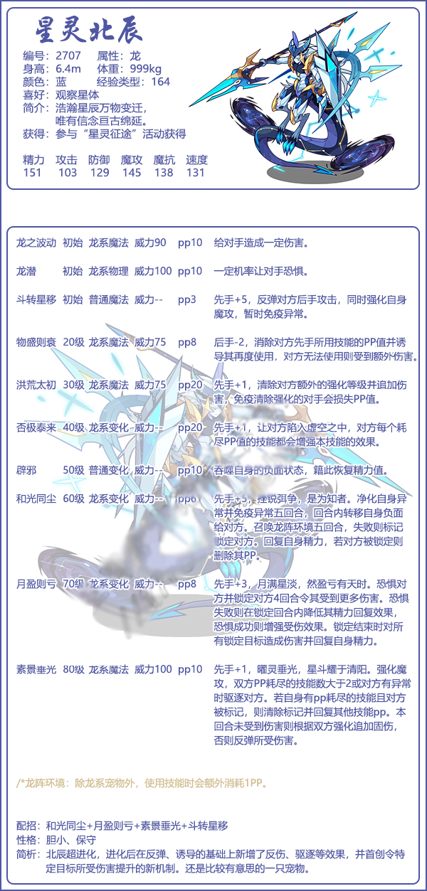 《洛克王国》星灵北辰技能怎么搭配？