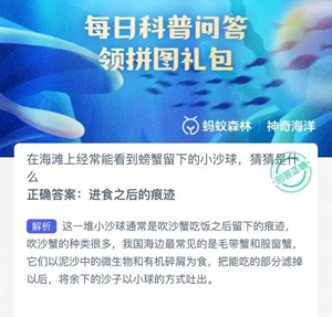 《支付宝》神奇海洋答案最新2023