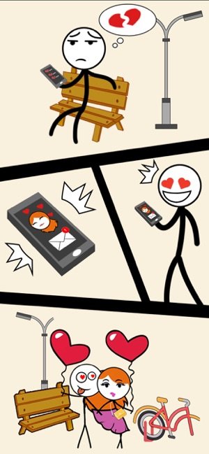 画个故事恋爱女孩