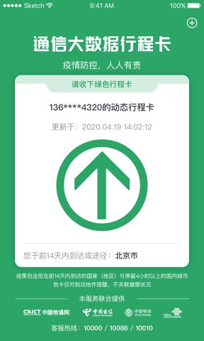 通信行程卡