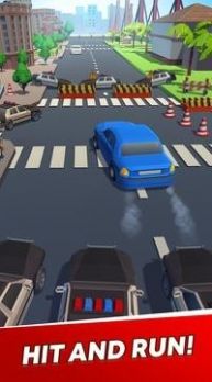 城市街道警车追逐