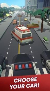 城市街道警车追逐