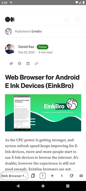 EinkBro浏览器