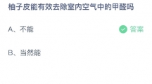 支付宝蚂蚁庄园2022年5月22日答案更新（柚子皮能有效去除室内空气中的甲醛吗？5月22日答案分