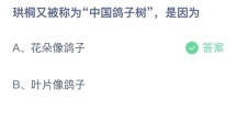 支付宝蚂蚁庄园2022年9月5日答案更新（珙桐又被成为中国鸽子树，是因为？9月5日答案分享）