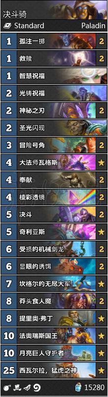 《炉石传说》决斗骑玩法卡组介绍