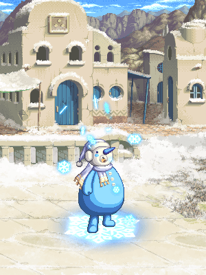 《DNF》晴蓝雪花光环外观展示及属性介绍