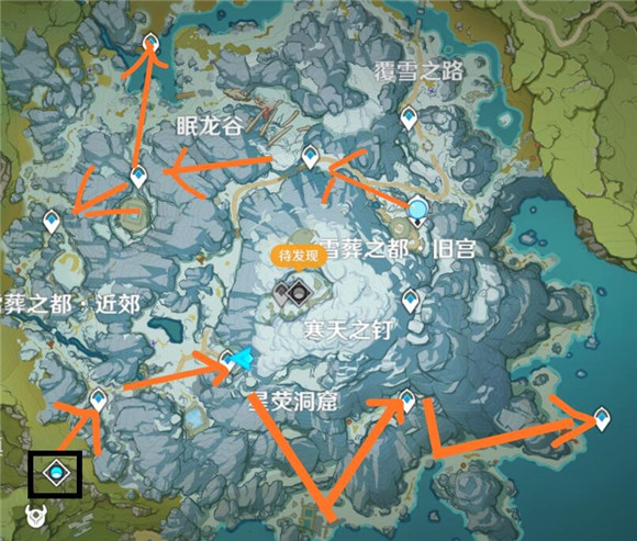 《原神》雪山锚点解锁路线一览