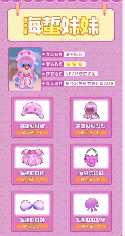 《摩尔庄园》海蜇妹妹套怎么获得