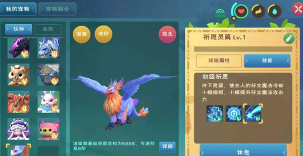 《创造与魔法》祈愿灵翼技能怎么样