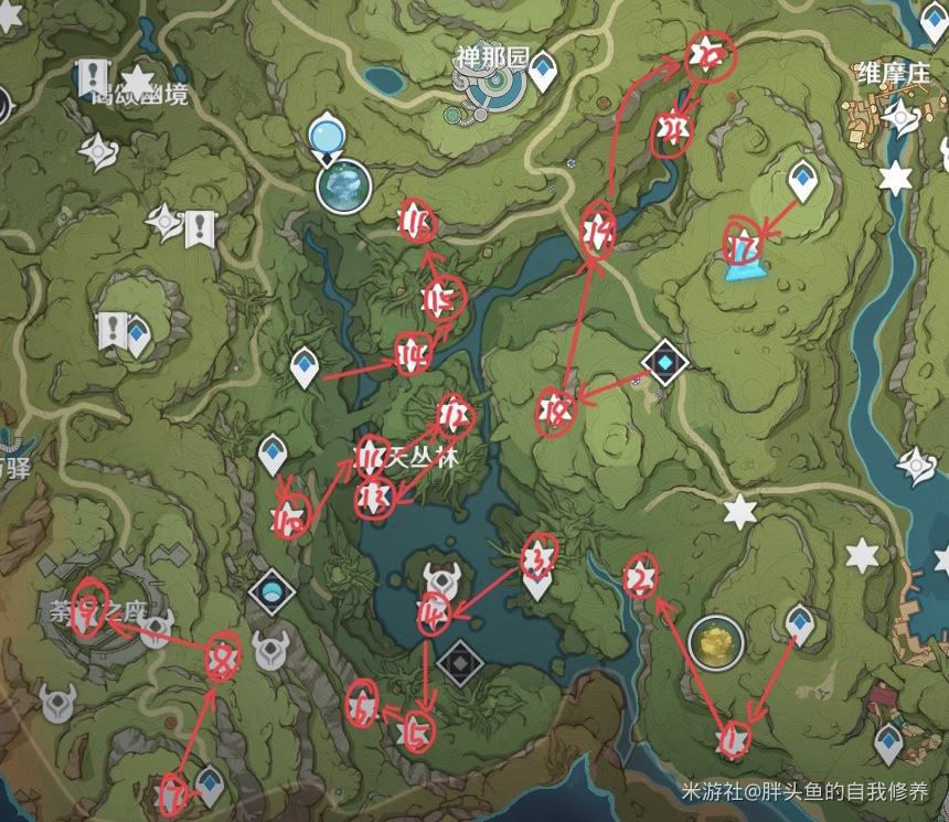 原神善间地草神瞳在哪里（原神3.0善间地草神瞳分布位置一览）
