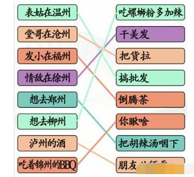 《汉字找茬王》连线对应歌词通关攻略
