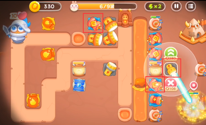 《保卫萝卜4》饿龙传说6关攻略