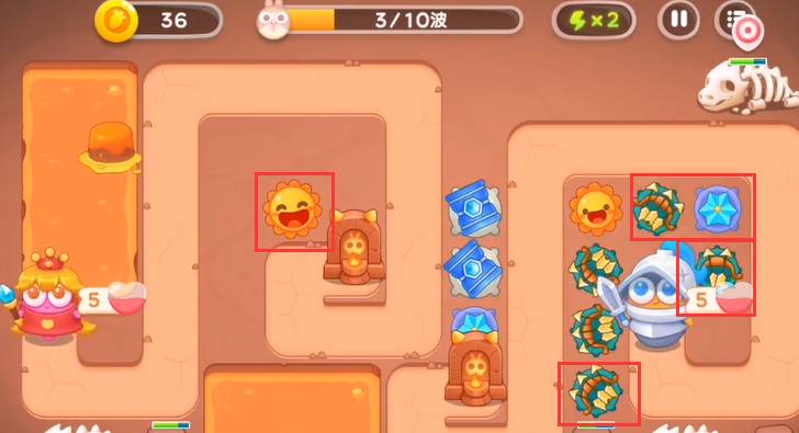 《保卫萝卜4》饿龙传说36关攻略