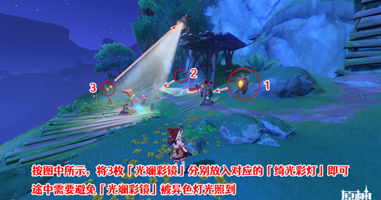 《原神》隐众游园绮光彩灯解密攻略